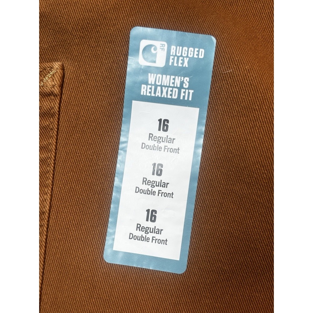 NEW‎ Carhartt Women's Rugged FLEX® Relaxed Canvas Double Front Pant Size 16 Reg - Picture 5 of 14